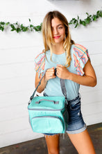 Load image into Gallery viewer, Seafoam &amp; Gray Insulated Cooler Box

