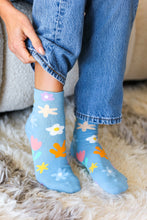 Load image into Gallery viewer, Sky Floral Ankle Socks
