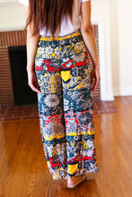 Load image into Gallery viewer, Vacay Vibes Teal Floral Smocked Waist Side Slit Palazzo Pants
