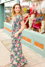 Load image into Gallery viewer, Make Your Day Pink &amp; Green Floral Print Maxi Dress
