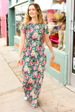 Load image into Gallery viewer, Make Your Day Pink &amp; Green Floral Print Maxi Dress
