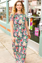 Load image into Gallery viewer, Make Your Day Pink &amp; Green Floral Print Maxi Dress
