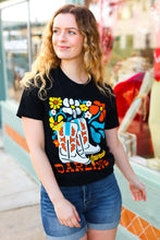 Load image into Gallery viewer, Black Cotton HOWDY DARLING Graphic Tee
