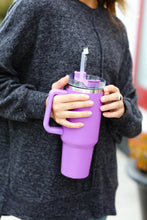 Load image into Gallery viewer, Magenta Insulated 38oz. Tumbler with Straw
