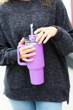 Load image into Gallery viewer, Magenta Insulated 38oz. Tumbler with Straw
