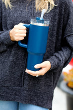 Load image into Gallery viewer, Navy Insulated 38oz. Tumbler with Straw

