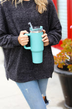 Load image into Gallery viewer, Sea Foam Insulated 38oz. Tumbler with Straw
