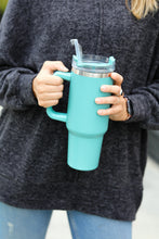 Load image into Gallery viewer, Sea Foam Insulated 38oz. Tumbler with Straw

