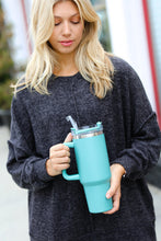 Load image into Gallery viewer, Sea Foam Insulated 38oz. Tumbler with Straw
