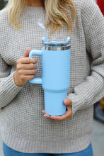 Load image into Gallery viewer, Dusty Blue Insulated 38oz. Tumbler with Straw
