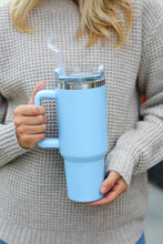 Load image into Gallery viewer, Dusty Blue Insulated 38oz. Tumbler with Straw
