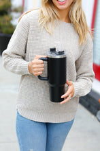 Load image into Gallery viewer, Black Insulated 38oz. Tumbler with Straw
