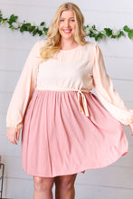 Load image into Gallery viewer, Mauve &amp; Peach Twofer Pleated Skirt Dress
