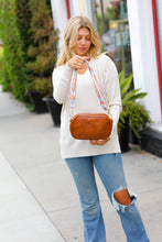 Load image into Gallery viewer, Stay Awhile Camel Vegan Checker Fashion Purse

