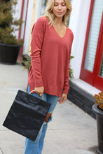 Load image into Gallery viewer, Black Fold Over Gold O-Ring Faux Leather Clutch Bag
