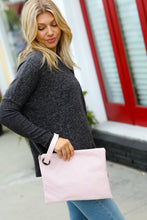 Load image into Gallery viewer, Pink Faux Leather Clutch Handle Bag
