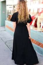 Load image into Gallery viewer, In Your Dreams Black Flutter Sleeve Woven Maxi Dress
