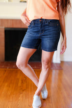 Load image into Gallery viewer, Judy Blue Dark Wash High Rise Elastic Waist Shorts
