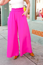Load image into Gallery viewer, Just Dreaming Hot Pink Smocked Waist Palazzo Pants
