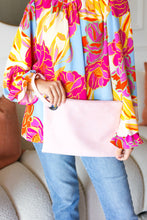 Load image into Gallery viewer, Blush Vegan Leather Handle Clutch Bag
