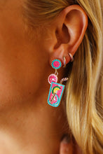 Load image into Gallery viewer, Pink Lemonade Rhinestone Dangle Earrings
