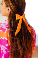 Load image into Gallery viewer, Apricot Velvet Barrette Clip Bow
