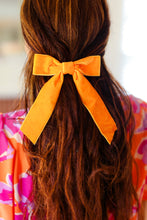 Load image into Gallery viewer, Apricot Velvet Barrette Clip Bow
