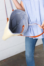 Load image into Gallery viewer, Cream Boho Raffia Woven Lined Large Tote Bag
