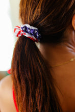 Load image into Gallery viewer, American Flag Satin Scrunchie
