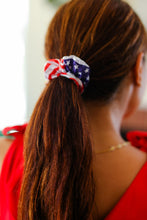 Load image into Gallery viewer, American Flag Satin Scrunchie
