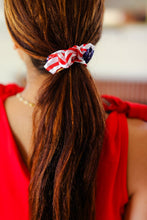 Load image into Gallery viewer, American Flag Satin Scrunchie
