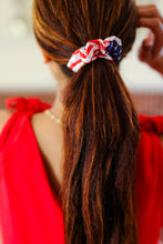 Load image into Gallery viewer, American Flag Satin Scrunchie
