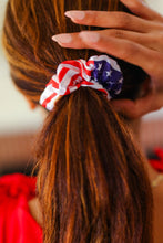 Load image into Gallery viewer, American Flag Satin Scrunchie
