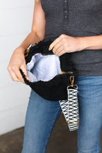 Load image into Gallery viewer, Black Canvas Frayed Designer Strap Crossbody
