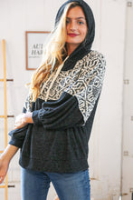 Load image into Gallery viewer, Aztec Jacquard Hacci Outseam Sweater Hoodie
