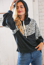 Load image into Gallery viewer, Aztec Jacquard Hacci Outseam Sweater Hoodie
