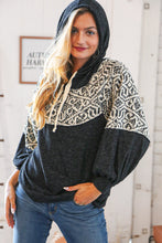 Load image into Gallery viewer, Aztec Jacquard Hacci Outseam Sweater Hoodie
