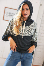 Load image into Gallery viewer, Aztec Jacquard Hacci Outseam Sweater Hoodie
