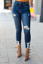 Load image into Gallery viewer, Distressed Denim High Rise Skinny Ankle Jeans
