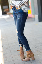 Load image into Gallery viewer, Distressed Denim High Rise Skinny Ankle Jeans
