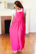 Load image into Gallery viewer, Summer Dreaming Pink Wide Leg Suspender Overall Jumpsuit
