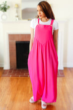 Load image into Gallery viewer, Summer Dreaming Pink Wide Leg Suspender Overall Jumpsuit
