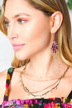 Load image into Gallery viewer, Multicolor Retro Boho Beaded Tassel Earrings
