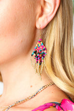 Load image into Gallery viewer, Multicolor Retro Boho Beaded Tassel Earrings
