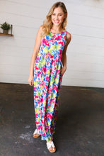 Load image into Gallery viewer, Watercolor Floral Fit and Flare Sleeveless Maxi Dress
