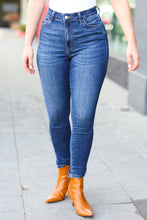 Load image into Gallery viewer, Feeling Bold Dark Blue Denim High Rise Skinny Ankle Jeans
