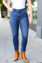 Load image into Gallery viewer, Feeling Bold Dark Blue Denim High Rise Skinny Ankle Jeans
