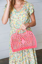Load image into Gallery viewer, Coral Retro Capri Waterproof Jelly Beach Tote
