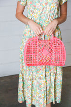 Load image into Gallery viewer, Coral Retro Capri Waterproof Jelly Beach Tote

