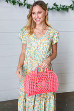 Load image into Gallery viewer, Coral Retro Capri Waterproof Jelly Beach Tote
